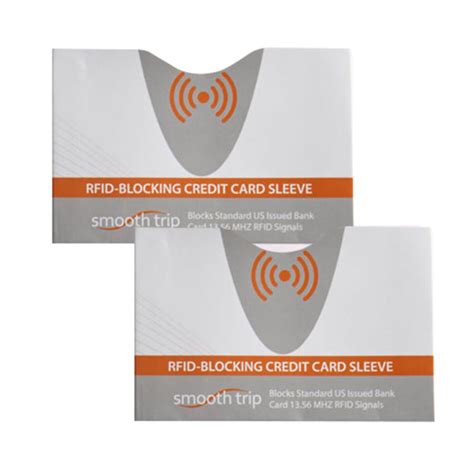 smoothtrip rfid credit card protectors 2-pack white set of 2|RFID Blocking Card Protectors .